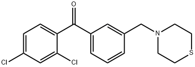 2,4-DICHLORO-3'-THIOMORPHOLINOMETHYL BENZOPHENONE Struktur