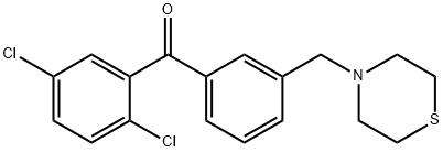 2,5-DICHLORO-3'-THIOMORPHOLINOMETHYL BENZOPHENONE Struktur