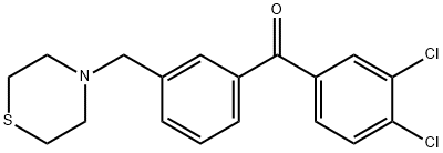 3,4-DICHLORO-3'-THIOMORPHOLINOMETHYL BENZOPHENONE Struktur