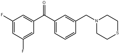 3,5-DIFLUORO-3'-THIOMORPHOLINOMETHYL BENZOPHENONE Struktur