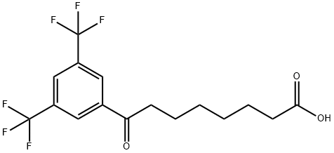 8-(3,5-DITRIFLUOROMETHYLPHENYL)-8-OXOOCTANOIC ACID Struktur