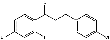 4'-BROMO-3-(4-CHLOROPHENYL)-2'-FLUOROPROPIOPHENONE Struktur