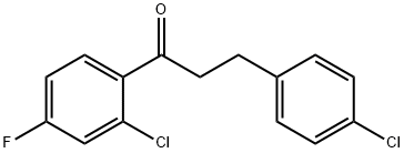 2'-CHLORO-3-(4-CHLOROPHENYL)-4'-FLUOROPROPIOPHENONE Struktur