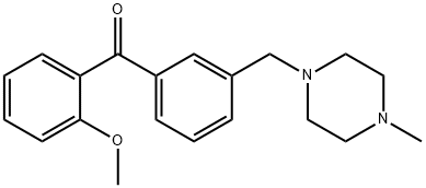 2-METHOXY-3'-(4-METHYLPIPERAZINOMETHYL) BENZOPHENONE Struktur