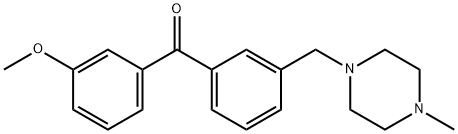 3-METHOXY-3'-(4-METHYLPIPERAZINOMETHYL) BENZOPHENONE Struktur