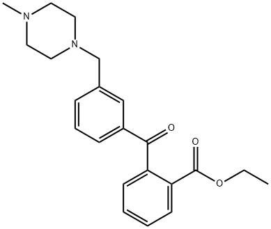 2-CARBOETHOXY-3'-(4-METHYLPIPERAZINOMETHYL) BENZOPHENONE Struktur