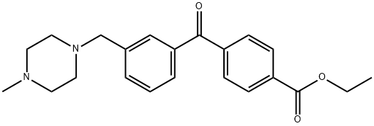 4'-CARBOETHOXY-3-(4-METHYLPIPERAZINOMETHYL) BENZOPHENONE Struktur