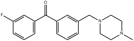 3-FLUORO-3'-(4-METHYLPIPERAZINOMETHYL) BENZOPHENONE Struktur