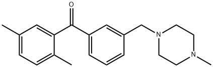 2,5-DIMETHYL-3'-(4-METHYLPIPERAZINOMETHYL) BENZOPHENONE Struktur