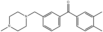 3,4-DIMETHYL-3'-(4-METHYLPIPERAZINOMETHYL) BENZOPHENONE Struktur