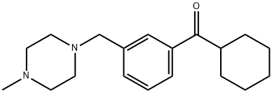 CYCLOHEXYL 3-(4-METHYLPIPERAZINOMETHYL)PHENYL KETONE Struktur