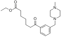 ETHYL 7-[3-(4-METHYLPIPERAZINOMETHYL)PHENYL]-7-OXOHEPTANOATE Struktur