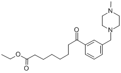 ETHYL 8-[3-(4-METHYLPIPERAZINOMETHYL)PHENYL]-8-OXOOCTANOATE Struktur