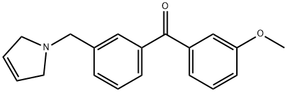 3-METHOXY-3'-(3-PYRROLINOMETHYL) BENZOPHENONE Struktur