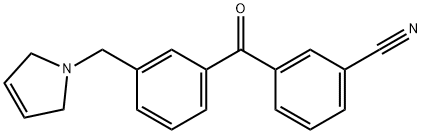 3-CYANO-3'-(3-PYRROLINOMETHYL) BENZOPHENONE Struktur