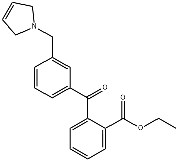 2-CARBOETHOXY-3'-(3-PYRROLINOMETHYL) BENZOPHENONE Struktur