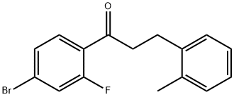 4'-BROMO-2'-FLUORO-3-(2-METHYLPHENYL)PROPIOPHENONE Struktur