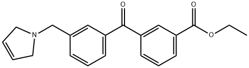 3-CARBOETHOXY-3'-(3-PYRROLINOMETHYL) BENZOPHENONE Struktur