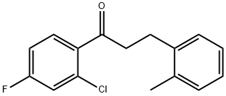 2'-CHLORO-4'-FLUORO-3-(2-METHYLPHENYL)PROPIOPHENONE Struktur