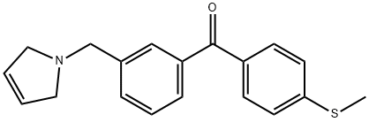 3-(3-PYRROLINOMETHYL)-4'-THIOMETHYLBENZOPHENONE Struktur