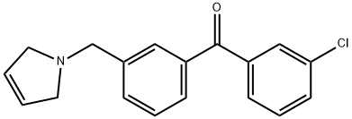 3-CHLORO-3'-(3-PYRROLINOMETHYL) BENZOPHENONE Struktur