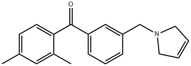 2,4-DIMETHYL-3'-(3-PYRROLINOMETHYL) BENZOPHENONE Struktur