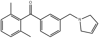 2,6-DIMETHYL-3'-(3-PYRROLINOMETHYL) BENZOPHENONE Struktur