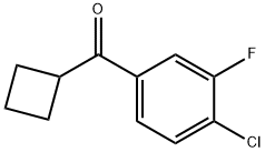 4-CHLORO-3-FLUOROPHENYL CYCLOBUTYL KETONE Struktur