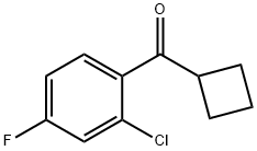 2-CHLORO-4-FLUOROPHENYL CYCLOBUTYL KETONE Struktur