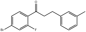 4'-BROMO-2'-FLUORO-3-(3-METHYLPHENYL)PROPIOPHENONE Struktur