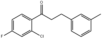 2'-CHLORO-4'-FLUORO-3-(3-METHYLPHENYL)PROPIOPHENONE Struktur