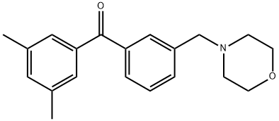 3,5-DIMETHYL-3'-MORPHOLINOMETHYL BENZOPHENONE Struktur