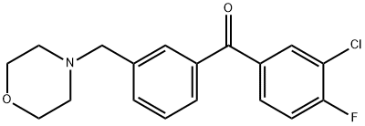 3-CHLORO-4-FLUORO-3'-MORPHOLINOMETHYL BENZOPHENONE Struktur