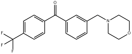 3-MORPHOLINOMETHYL-4'-TRIFLUOROMETHYLBENZOPHENONE Struktur