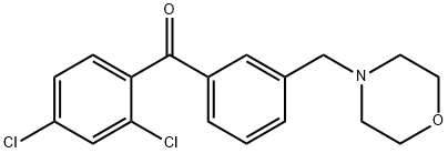 2,4-DICHLORO-3'-MORPHOLINOMETHYL BENZOPHENONE Struktur