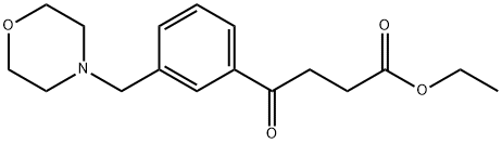 ETHYL 4-[3-(MORPHOLINOMETHYL)PHENYL]-4-OXOBUTYRATE Struktur