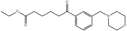 ETHYL 6-[3-(MORPHOLINOMETHYL)PHENYL]-6-OXOHEXANOATE Struktur