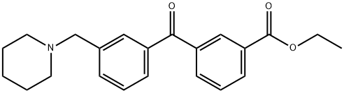 3-CARBOETHOXY-3'-PIPERIDINOMETHYL BENZOPHENONE Struktur