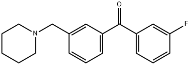 3-FLUORO-3'-PIPERIDINOMETHYL BENZOPHENONE Struktur