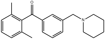 2,6-DIMETHYL-3'-PIPERIDINOMETHYL BENZOPHENONE Struktur