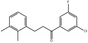 3'-CHLORO-3-(2,3-DIMETHYLPHENYL)-5'-FLUOROPROPIOPHENONE Struktur