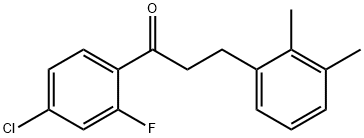 4'-CHLORO-3-(2,3-DIMETHYLPHENYL)-2'-FLUOROPROPIOPHENONE Struktur