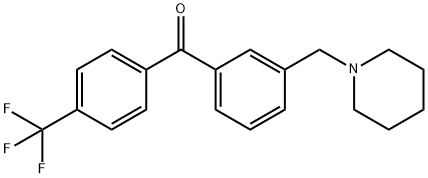 3-PIPERIDINOMETHYL-4'-TRIFLUOROMETHYLBENZOPHENONE Struktur