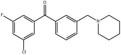 3-CHLORO-5-FLUORO-3'-PIPERIDINOMETHYL BENZOPHENONE price.