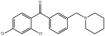 2,4-DICHLORO-3'-PIPERIDINOMETHYL BENZOPHENONE Struktur