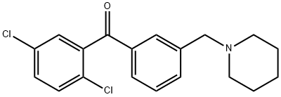 2,5-DICHLORO-3'-PIPERIDINOMETHYL BENZOPHENONE Struktur