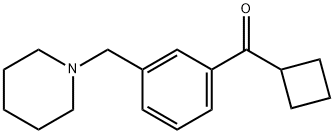 CYCLOBUTYL 3-(PIPERIDINOMETHYL)PHENYL KETONE Struktur