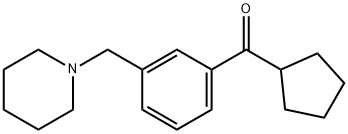 CYCLOPENTYL 3-(PIPERIDINOMETHYL)PHENYL KETONE Struktur