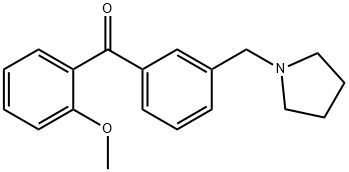 2-METHOXY-3'-PYRROLIDINOMETHYL BENZOPHENONE Struktur