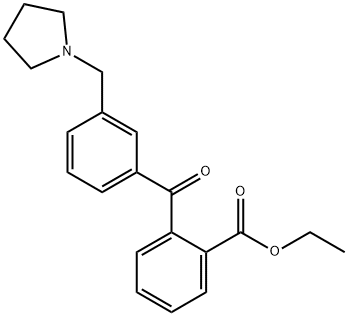 2-CARBOETHOXY-3'-PYRROLIDINOMETHYL BENZOPHENONE Struktur